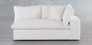 Sofá 2 Plazas Derecho Elysee Blanco