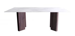 Mesa Comedor de Mármol 200 x 100 cm Viena Blanco