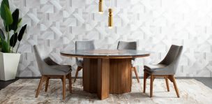 Comedor Roma Nogal Enigma Granito