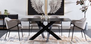 Comedor 180 x 90 cm Alessia con 6 Sillas