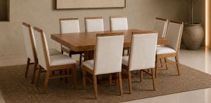 Comedor Cuadrado 150 cm Barcelona 8 Sillas