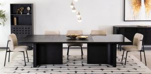 Comedor Granate 300 x 150 cm con 6 Sillas Curve