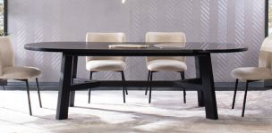 Mesa Comedor 260 x 110 cm Granate Negro