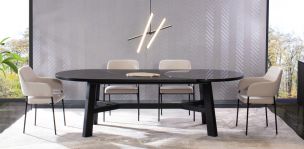 Comedor Granate 260 x 110 cm con 4 Sillas Guiza
