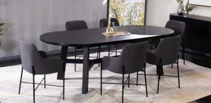 Comedor Granate 260 x 110 cm con 6 Sillas Omega