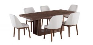 Comedor 200 x 100 cm Kore con 6 Sillas Carvallo