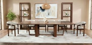 Comedor 300 x 150 cm Loredana con 6 Sillas Dann