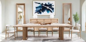 Comedor 300 x 150 cm Palmilla con 8 Sillones Lucca