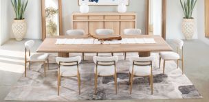 Comedor 300 x 150 cm Palmilla con 8 Sillas Lucca