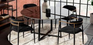 Comedor 150 cm Rokha con 4 Sillas Jaramillo