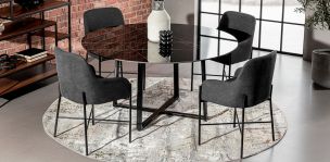 Comedor 150 cm Rokha con 6 Sillas Omega