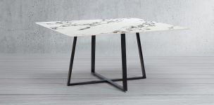 Mesa Comedor Cuadrada 150 cm Rokha Blanco