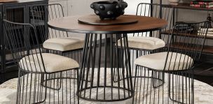 Mesa Comedor Redonda 120 cm Buda Parota