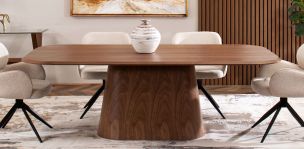 Mesa Comedor 220 X 110 cm Jillian Nogal