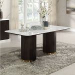 Mesa Comedor Rectangular Mármol Clayten Café