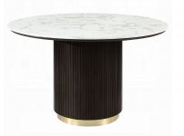 Mesa Comedor Redonda Mármol Clayten Café