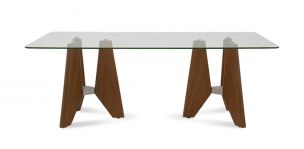 Mesa Comedor De Cristal Templado Lixa Café