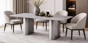Mesa Comedor 240 x 120 cm Alba Gris