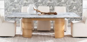 Mesa Comedor de Granito 240 x 120 cm Astor Natural