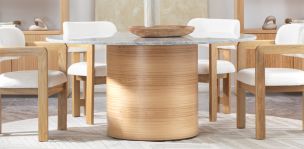 Mesa Comedor de Granito 160 cm Astor Natural