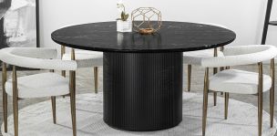 Mesa Comedor de Granito 160 cm Astor Negro