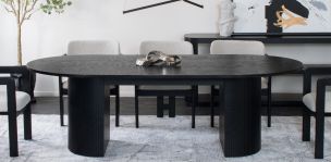 Mesa Comedor 240 x 120 cm Astor Negro