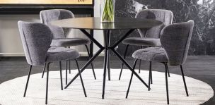 Mesa Comedor 120 cm Rummer Negro