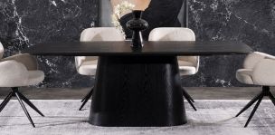 Mesa Comedor 220 X 110 cm Jillian Negro