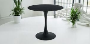 Mesa Comedor Redonda 120 cm Frida Negro