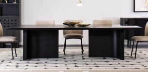 Mesa Comedor 300 x 150 cm Granate Negro