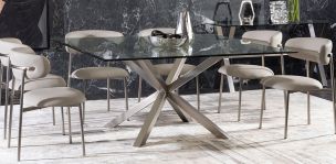 Comedor 160 x 160 cm New Shanghai con 6 Sillas