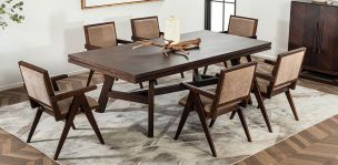 Comedor 240 x 120 cm Noir con 6 Sillas Killian
