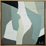 Cuadro Decorativo 120 x 120 cm Retazos Gris