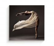 Cuadro 100 X 100 Cm Bella Bailarina de Ballet Kyz Tela Multicolor