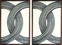 Set de Cuadros 120 X 80 Cm 2 Piezas Among Wh Madera Multicolor