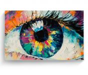 Cuadro 120 X 180 Cm Pintura de Ojo Oleo Kyz Tela Multicolor