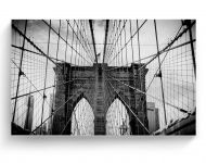 Cuadro 90 X 135 Cm Puente de Brooklyn Kyz Tela Multicolor