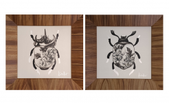 Set de Cuadros 120 X 120 Cm 2 Piezas Scarafaggio Wh Madera Multicolor