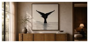 Cuadro Decorativo 150 x 150 cm Whale Multicolor