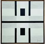 Cuadro Decorativo 120 x 120 cm Simetria Negro