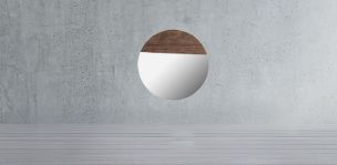 Espejo Decorativo Chico Arco Café