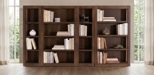 Libreros Britz Nogal 4 piezas Dinámica