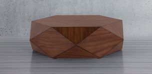 Mesa de Centro Redonda 118 cm Dodeka Parota