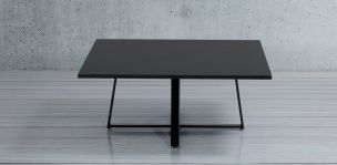 Mesa de Centro Cuadrada Stone Negro Granito Pulido