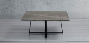 Mesa de Centro Cuadrada Stone Negro Mármol Santo Tomas