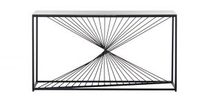 Mesa Consola de Cristal Volcano Negro