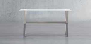 Mesa Consola Rectangular de Cristal 142 x 51 cm New Shanghai Plata