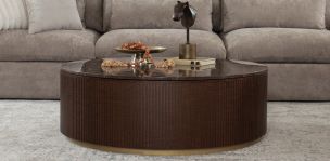 Mesa de Centro de Mármol 120 cm Astor Nogal