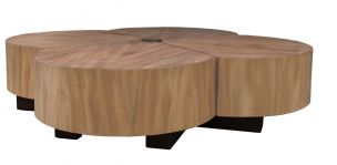 Mesa de Centro Redonda 130 cm Lafiore Parota