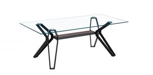 Mesa de Centro 120 X 60 Cm Rectangular Polonia Vidrio